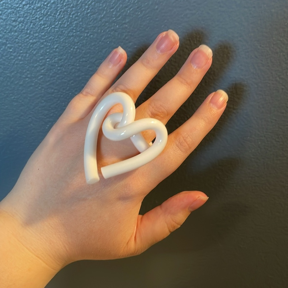 Capricorn/Heart Zodiac Lucite Acrylic Ring Size 7 by CHOFA
